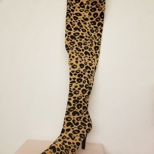 Leapard Thigh High Boot